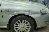 Переднее крыло Nissan Altima до ремонта без покраски